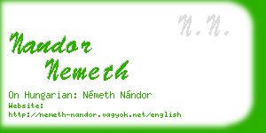 nandor nemeth business card